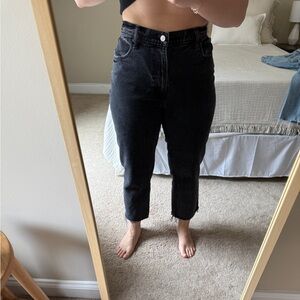 Abercrombie Curve Love 90s Straight Ultra High Rise Women's Black Jeans